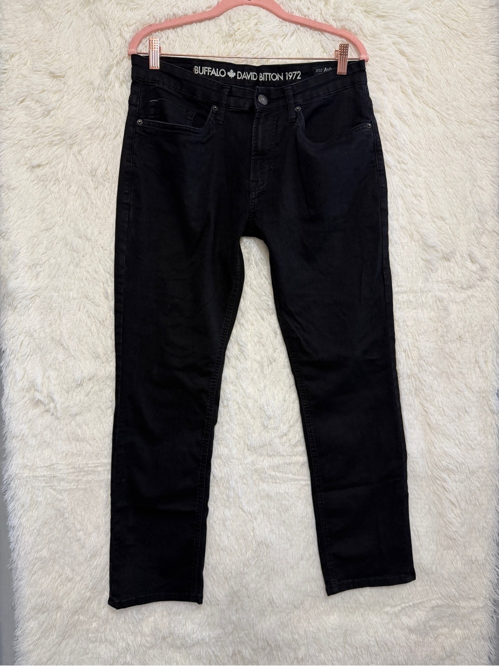 Buffalo David Bitton Ash-X Slim Stretch Jeans Size 32x30 Black Wash Edgy Rocker
